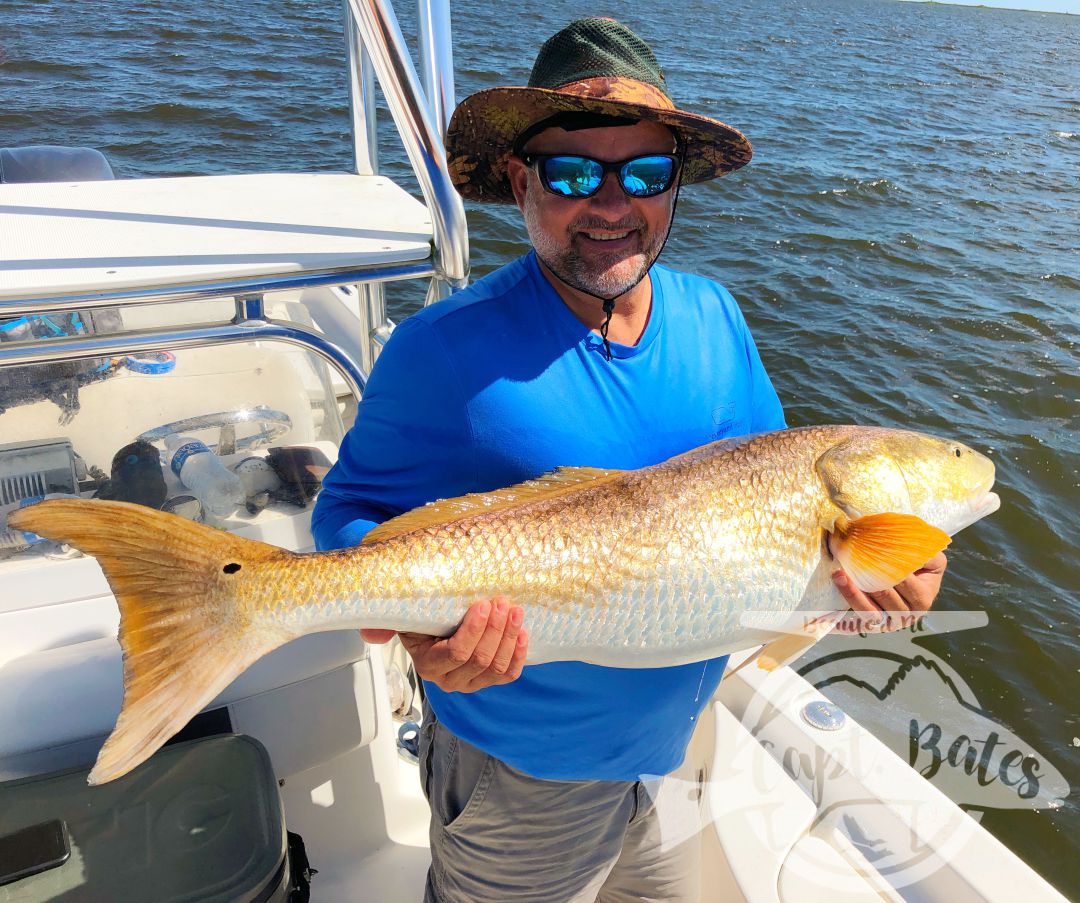 What an awesome couple I had the pleasure of having on the boat today! Mr Harvey has been fishing all over the country, and has been wanting a citation red drum for a long time. He also really wanted to hit that 50” mark, well he did both today! Him and Mrs. Tina are trying to spend more time together, and experience different things. Well, they got to experience about the best of what the Neuse River has to offer! Mrs. Tina went from admitting she didn’t have much experience fishing, to casting and hooking trophy fish like a pro, she ended up landing several all on her own. Seeing them learn what we’re looking for and how to properly work the artificial bait on the TFO Rods was great, congrats guys! Look forward to sharing the boat with y’all again. 