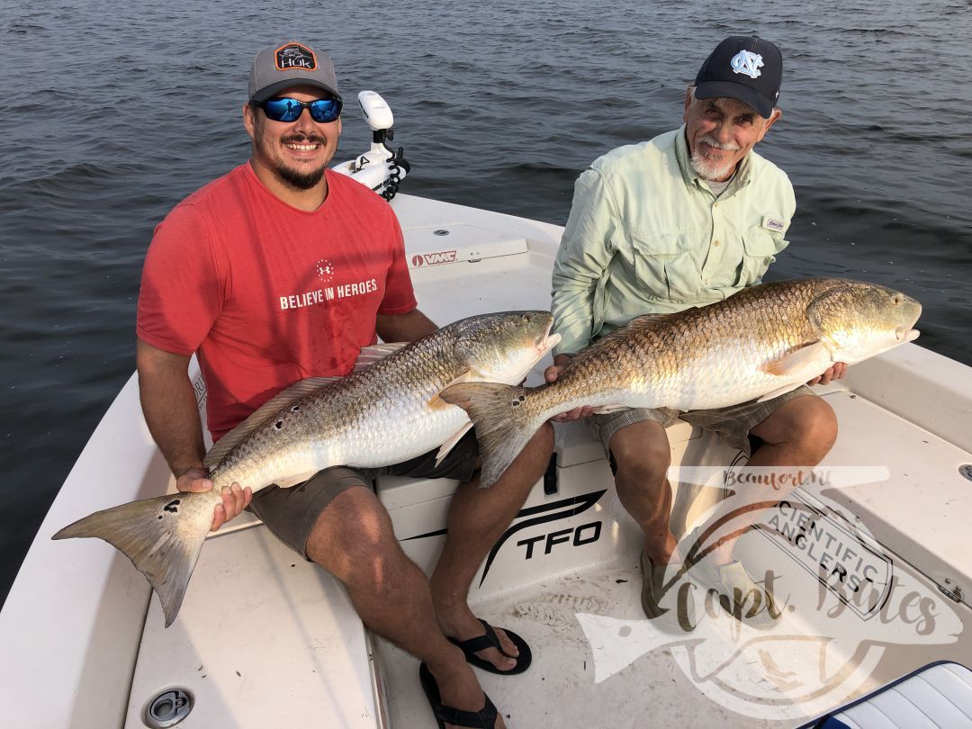 The 4th year was the charm for Mr John and Zach! 2 hurricanes and a death in the family the last 3 years kept them from being able to fish for these Neuse river giants, but as he said today, he was able to get it off his bucket list before he kicked the bucket! Lol we had a tons of fun despite the wind picking up hard out of the east