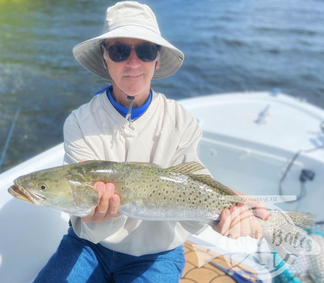 Not as hot as a morning as we’d have liked but always a pleasant trip with Mr Jim and his wife. Some just under slot redfish and a nice trout make for fun times on a little cooler breezy day.