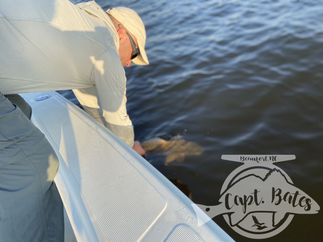 The Majors wife wanted him to get out and enjoy a fun day fishing before Uncle Sam sends him on an all expense paid cruise! Fly fish or topwater was what he wanted to do, he threw topwater hard all day! Scattered bites most of the day, landed a few nice slots, lost a monster trout before we could net it, and a lot of uncommitted blow ups, some very large suspicious follows. All in all we had a great time and always good to catch up with Ray on the boat. Semper Fi 
