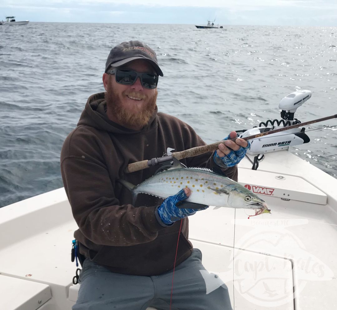 When your sinking flies looking for kings, and a school of big spanish come up next to the boat, you throw what you got in your hand!