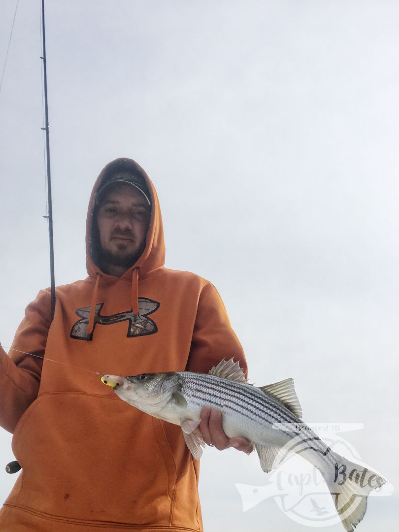 Brandon on a great day of winter time rockfishing!