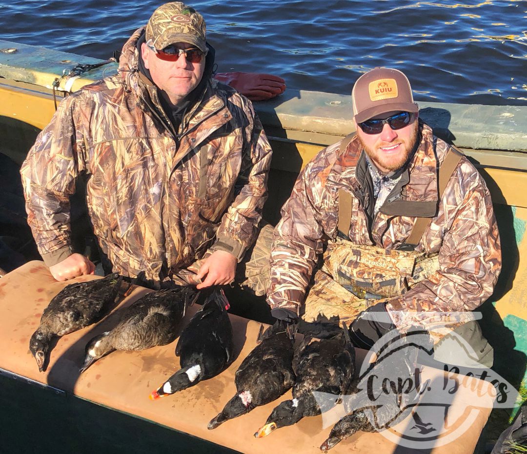 Great shoot with these guys from the midwest that normally dont get to experience open water and sea ducks, needless to say they had a blast!