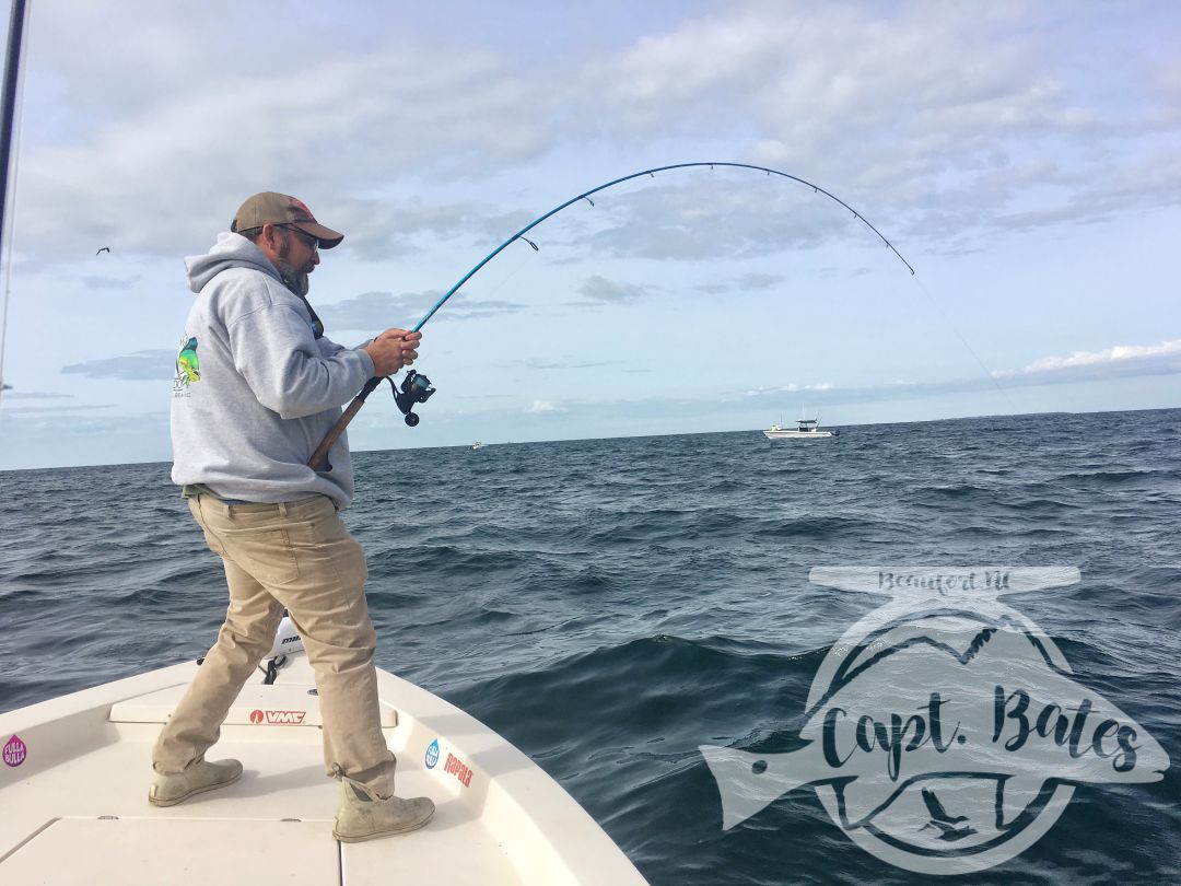 Jay battling a nice King mackerel on light tackle!