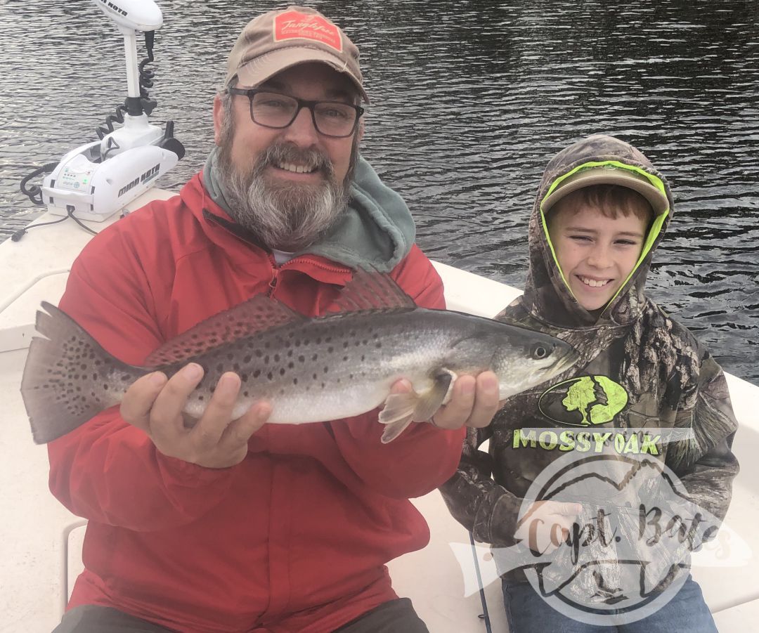 Jay Boone and Buddy fill the void after Duck season by catching speckled trout!