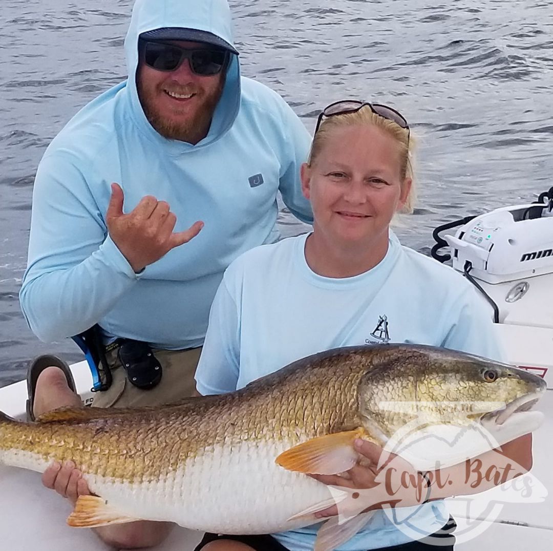 Ms Suzie with a trophy red drum!