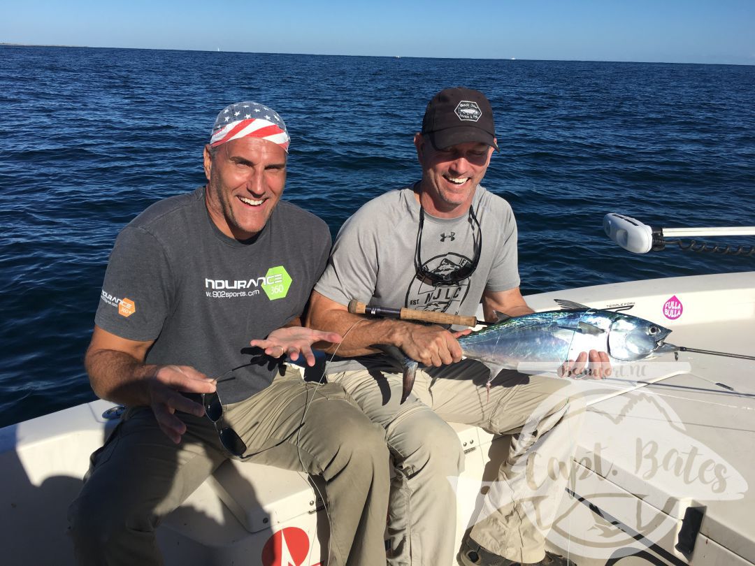 Tons of laughs, smiles, and fish! Fly fishing for false albacore seems to have this affect!